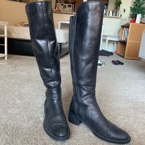 Clarks Valana Melrose Riding Boot Black size 7 leather